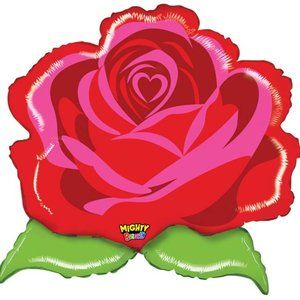 29" Mighty Bright Flower Shape ROSE BALLOON